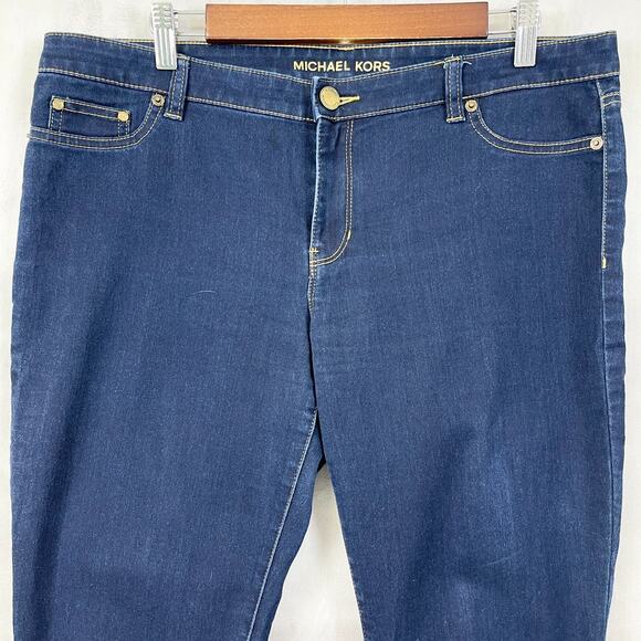 Michael Kors Womens Jeans Size 14P Jegging Stretch Dark Wash Lightweight Classic - Picture 4 of 10